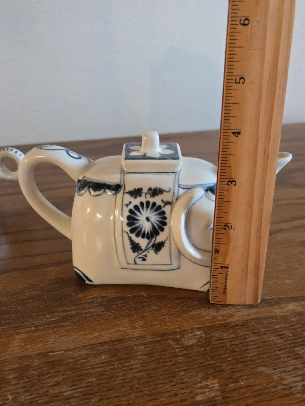 Vintage Asian Elephant Teapot Set with 2 Matching Cups - Tote 15